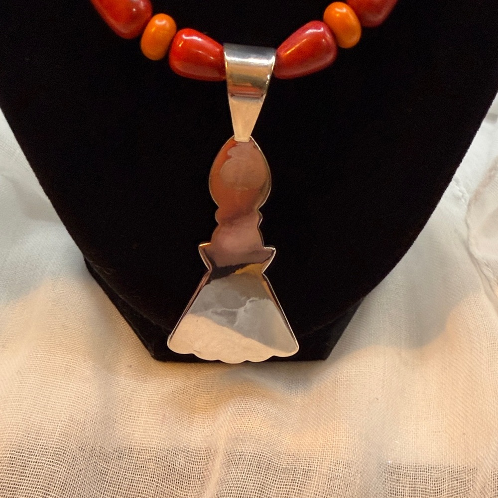 Jay King lapis Lazuli, Red Jasper, Carnelian, Sterling Silver Necklace. - Picture 5 of 8